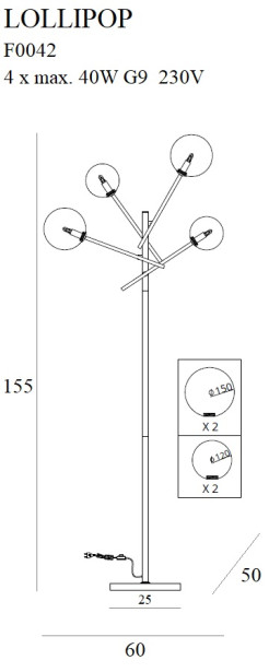 MAXLIGHT F0042 LAMPA PODŁOGOWA LOLLIPOP