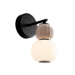 MAXLIGHT W0399 KINKIET MODERN 5W, OPAL + MEDIUM BROWN
