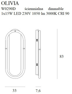 MAXLIGHT W0290D KINKIET OLIVIA