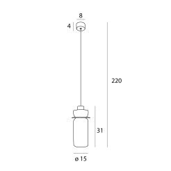 MAXLIGHT P0602 LAMPA WISZĄCA SIGNATURE B AMBER GLASS