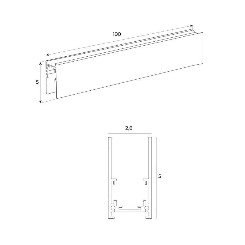 MAXLIGHT NT0013. Kątownik 90°. Montaż na sufit lub ścianę. Do szyn NT0011,NT0012-  MICRO11  czarny