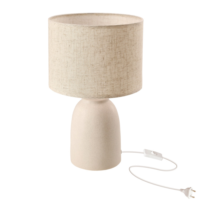 TAFLA lampka stołowa ceramiczna beżowy 1x40W E27 abażur kość słoniowa 41-45188