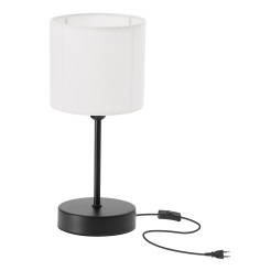 BETA lampka stołowa czarny 1x40W E14 abażur biały matowy 41-53688