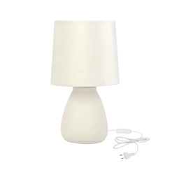LILU lampka stołowa ceramiczna waniliowy 1x40W E14 abażur waniliowy 41-57198