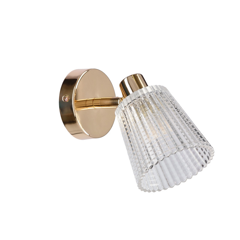 BARON lampa sufitowa kinkiet złoty 1x40W G9 klosz bezbarwny 91-54715