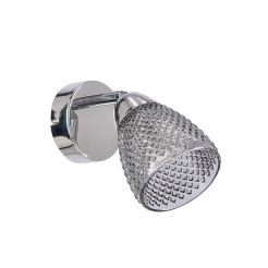 ESTELLO lampa sufitowa kinkiet chromowy 1x40W G9 klosz dymiony 91-54746