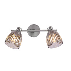 JEFFREY lampa sufitowa listwa chromowy 2x40W G9 klosz dymiony 92-54852