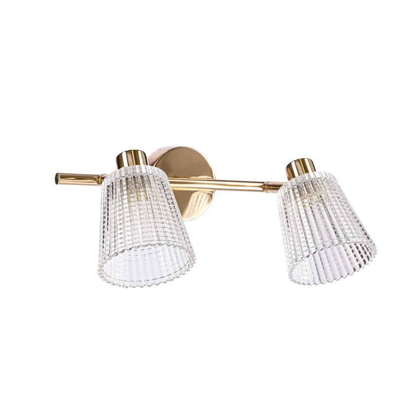 BARON lampa sufitowa listwa złoty 2x40W G9 klosz bezbarwny 92-54951