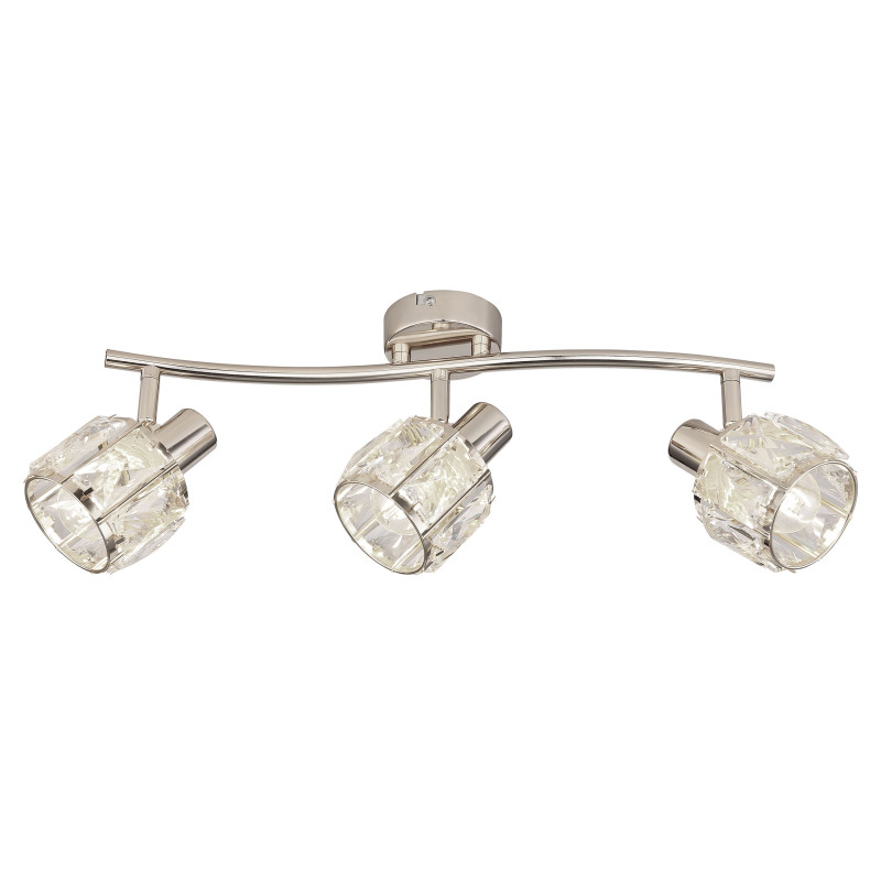 Dubai lampa sufitowa listwa chromowy 3x40W E14 klosz chromowy kryszt transp 93-53671