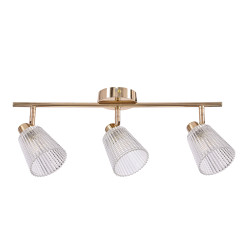 BARON lampa sufitowa listwa złoty 3x40W G9 klosz bezbarwny 93-54968
