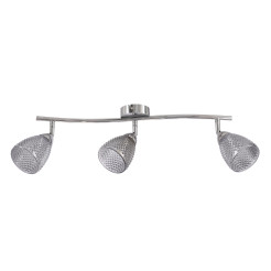 ESTELLO lampa sufitowa listwa chromowy 3x40W G9 klosz dymiony 93-55026