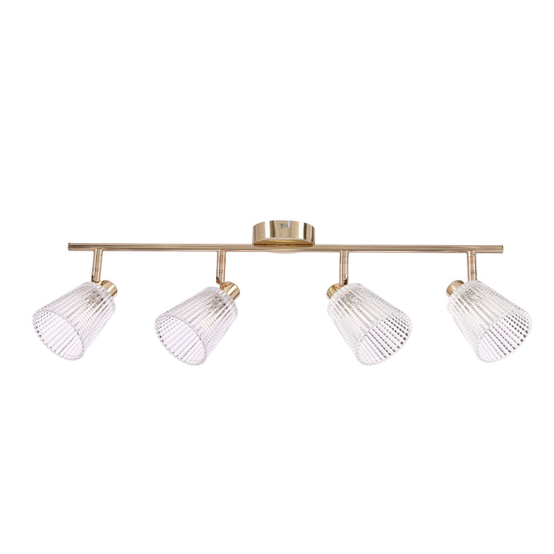 BARON lampa sufitowa listwa złoty 4x40W G9 klosz bezbarwny 94-54975