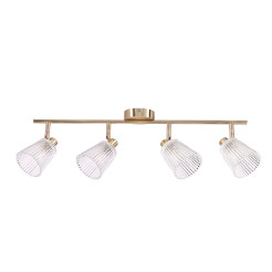 BARON lampa sufitowa listwa złoty 4x40W G9 klosz bezbarwny 94-54975