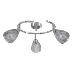 ESTELLO lampa sufitowa spirala chromowy 3x40W G9 klosz dymiony 98-55019