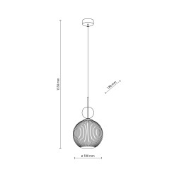SOPHIA BIG COGNAC WHITE LAMPA WISZĄCA 1XE27 10931