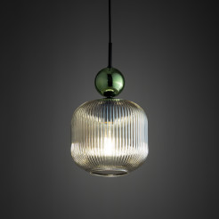 SOPHIA BIG GREEN COGNAC LAMPA WISZĄCA 1XE27 11372