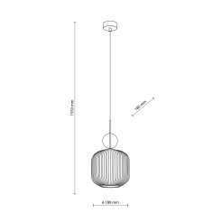 SOPHIA BIG COGNAC WHITE LAMPA WISZĄCA 1XE27 11373