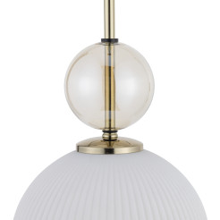 SOPHIA BIG COGNAC WHITE LAMPA WISZĄCA 1XE27 11374