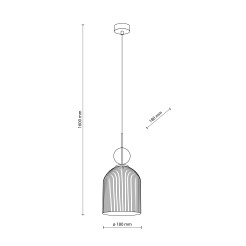 SOPHIA BIG COGNAC WHITE LAMPA WISZĄCA 1XE27 11374