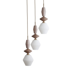 ZEN SABIA FUSO WHITE LAMPA WISZĄCA 3XE14 KOŁO 11862