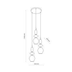 ZEN SABIA FUSO WHITE LAMPA WISZĄCA 3XE14 KOŁO 11862