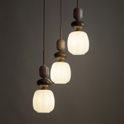 ZEN SABIA BOTTI WHITE LAMPA WISZĄCA 3XE14 KOŁO 11872