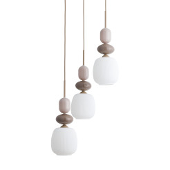 ZEN SABIA BOTTI WHITE LAMPA WISZĄCA 3XE14 KOŁO 11872