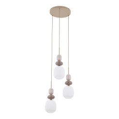ZEN SABIA BOTTI WHITE LAMPA WISZĄCA 3XE14 KOŁO 11872