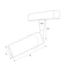 MAXLIGHT M0008N REFLEKTOR MAGNETYCZNY SYSTEM ON/OFF 4,7W 403LM 3000K
