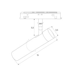 MAXLIGHT M0011D REFLEKTOR MAGNETYCZNY SYSTEM DALI 7,9W 546LM 3000K

