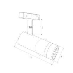 MAXLIGHT M0013D REFLEKTOR MAGNETYCZNY  SYSTEM DALI 13W 783LM 3000K
