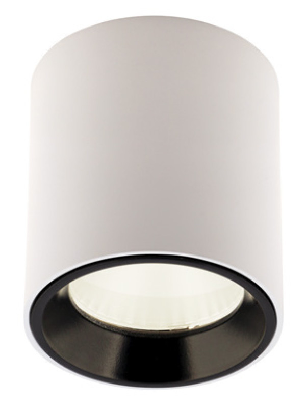 MAXLIGHT C0155 LAMPA SUFITOWA TUB OKRĄGŁY BIAŁY+ PIERŚCIEŃ OZDOBNY BIAŁY RC0155/C0156 WHITE