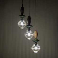 ZEN NEW BROWN FUSO COGNAC LAMPA WISZĄCA 3XE14 KOŁO 11867