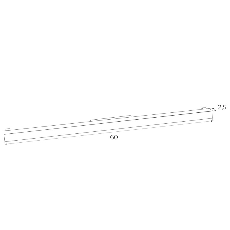 MAXLIGHT M0002N LAMPA MAGNETYCZNA LINIOWA CZARNA  SYSTEM ON/OFF 17W 637LM 3000K 
