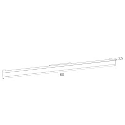 MAXLIGHT M0002N LAMPA MAGNETYCZNA LINIOWA CZARNA  SYSTEM ON/OFF 17W 637LM 3000K 
