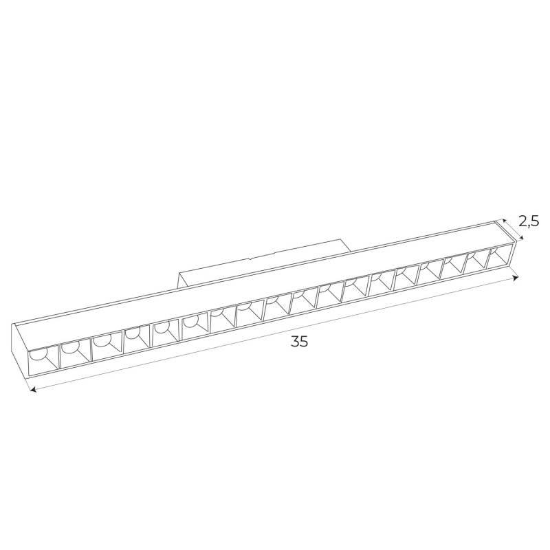 MAXLIGHT M0005N LAMPA MAGNETYCZNA LINIOWA SYSTEM ON/OFF 18W 1304LM 3000K
