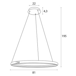 MAXLIGHT P0557 LAMPA WISZĄCA QLED Z PILOTEM