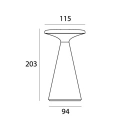 MAXLIGHT T0064 LAMPA STOŁOWA FUNGHI SZARA IP44