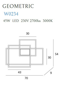 MAXLIGHT W0234 KINKIET LED GEOMETRIC BIAŁY - NOWY 