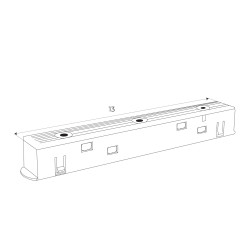 MAXLIGHT NA0002. Łącznik zasilania pomiędzy dwoma szynami- MICRO11 czarny

