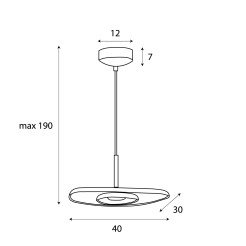 MAXLIGHT P0560 LAMPA WISZACA DEUX BLACK&GREY