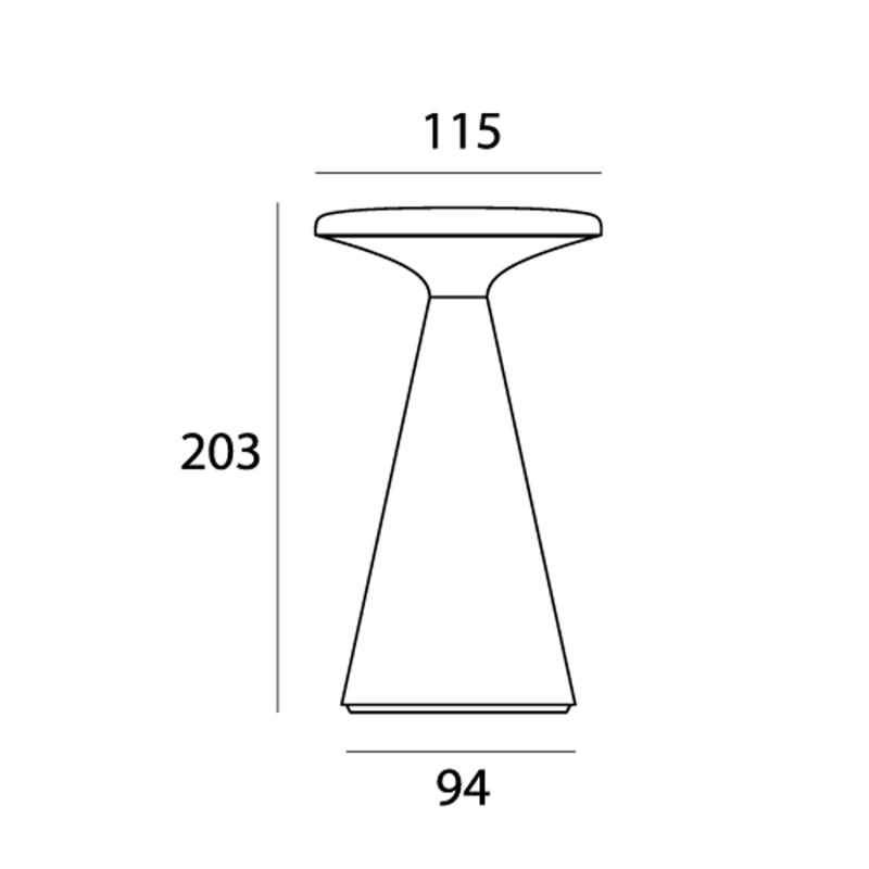 MAXLIGHT T0064 LAMPA STOŁOWA FUNGHI SZARA IP44