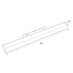MAXLIGHT M0001D LAMPA MAGNETYCZNA LINIOWA SYSTEM DALI 9,4W 356LM 3000K 
