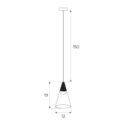 MAXLIGHT M0015N LAMPA WISZĄCA MAGNETYCZNA SYSTEM ON/OFF 6W 363LM 3000K
