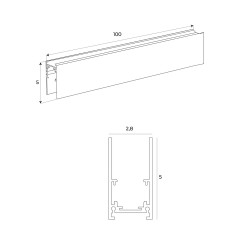 MAXLIGHT NT0010. Kątownik do użycia przy uskoku na suficie. Do szyn NT0006, NT0007- MICRO11 czarny