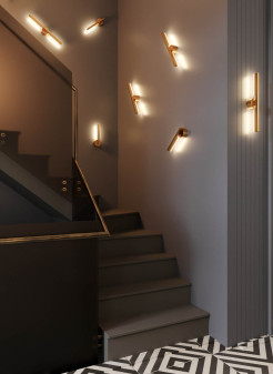 MAXLIGHT W0347 KINKIET MERANO II ZŁOTY