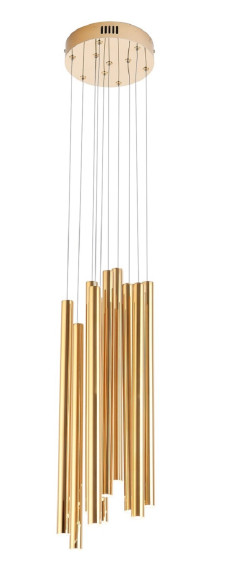 MAXLIGHT  P0524D LAMPA WISZĄCA ORGANIC 10x ZŁOTO SZCZOTKOWANE MAŁA ŚCIEMNIALNA