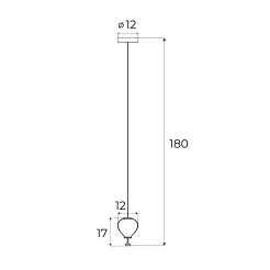 MAXLIGHT P0575 LAMPA WISZĄCA PALLONCINI 1 AMBER GLASS