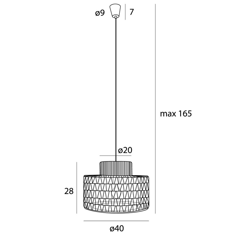 MAXLIGHT P0587 LAMPA WISZĄCA RAFFLE