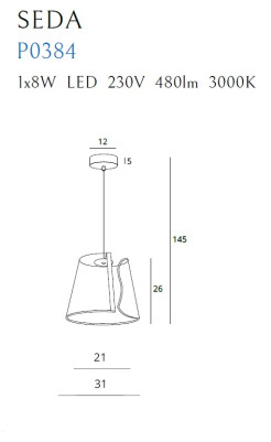 MAXLIGHT P0384 LAMPA WISZĄCA SEDA